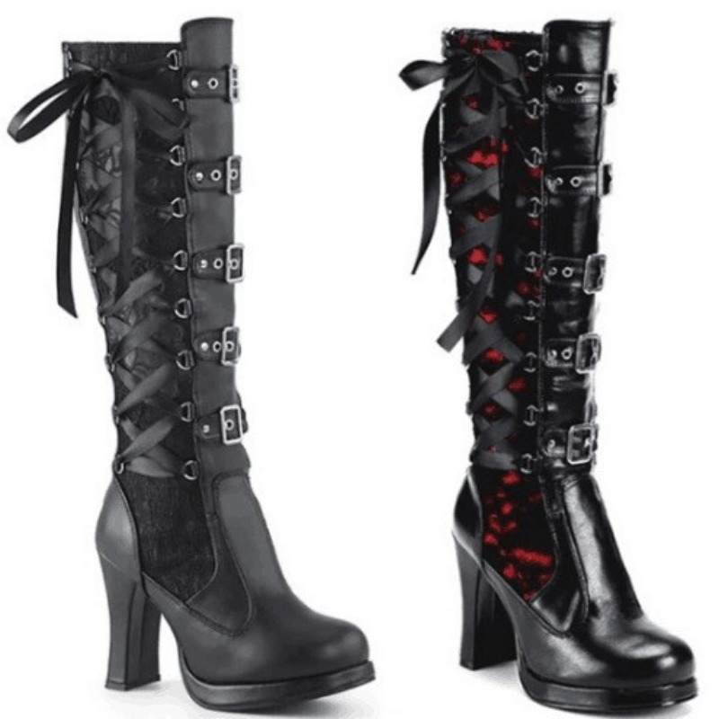 Crossfit Lady - Punk Gothic Style Women's Knee High