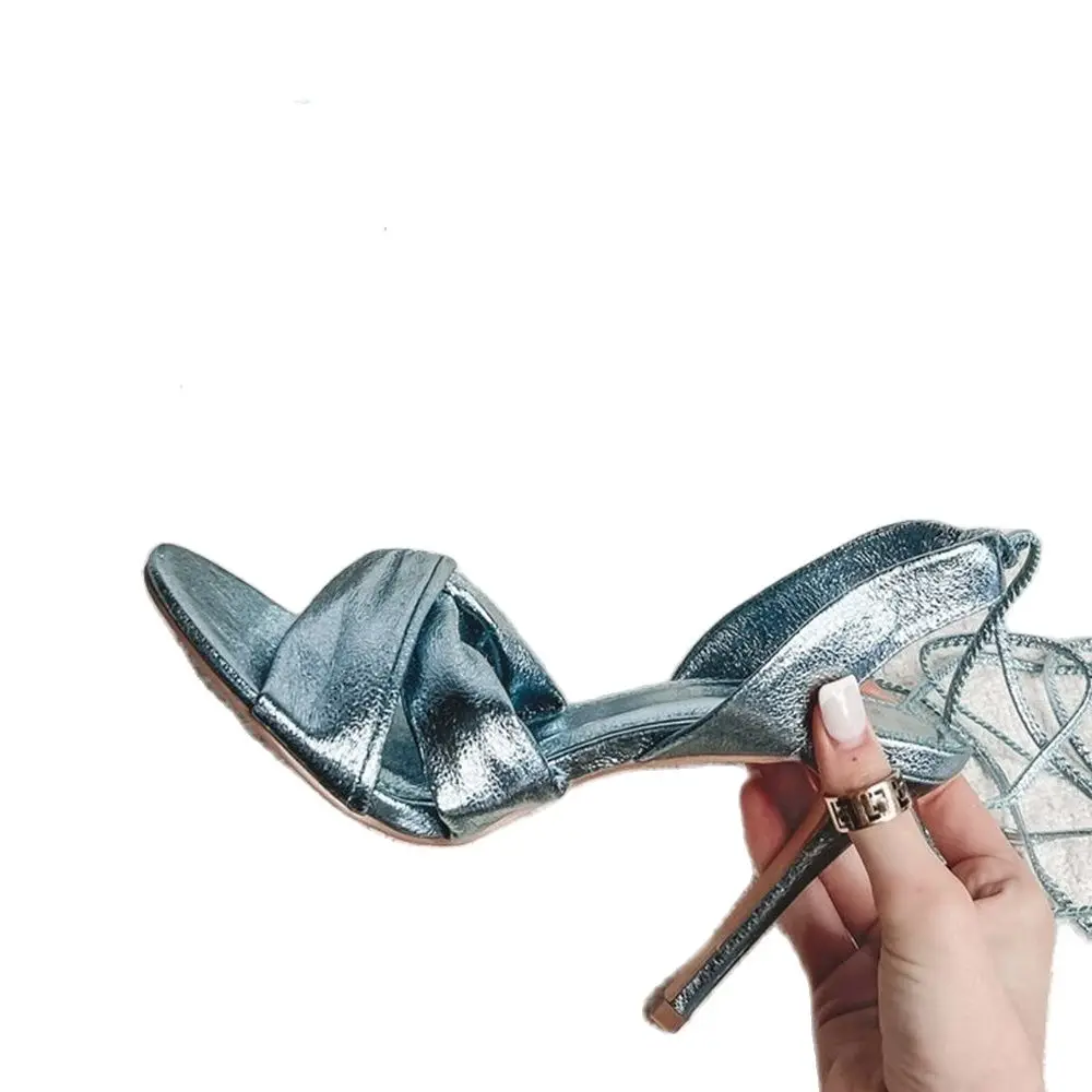 Metallic Blue Wrap Heeled Sand - огляд і ціна Crossfit Lady