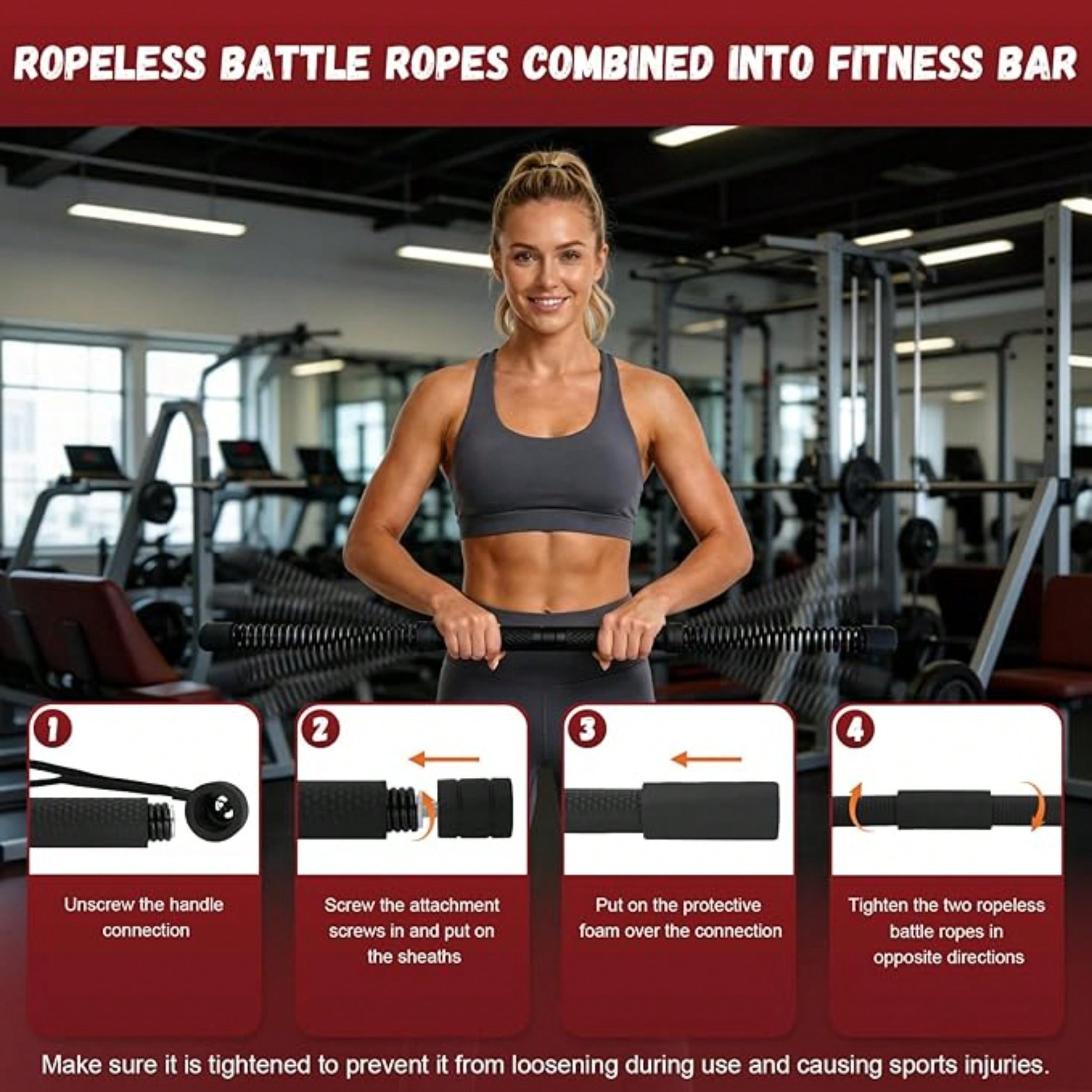 2-in-1 Upgraded Cordless Battl - огляд і ціна Crossfit Fitness Gear